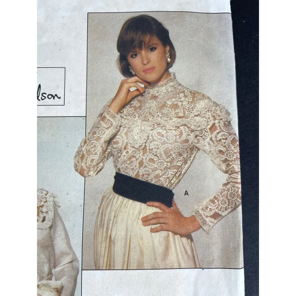 Vogue Pattern 9453 Misses Blouse make two styles size 14 By Erica Wilson UNCUT